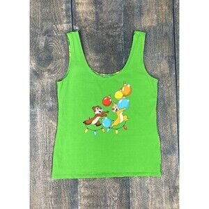 Sweet Petunia Women’s Size Medium Tank Top, Chip N Dale Christmas!